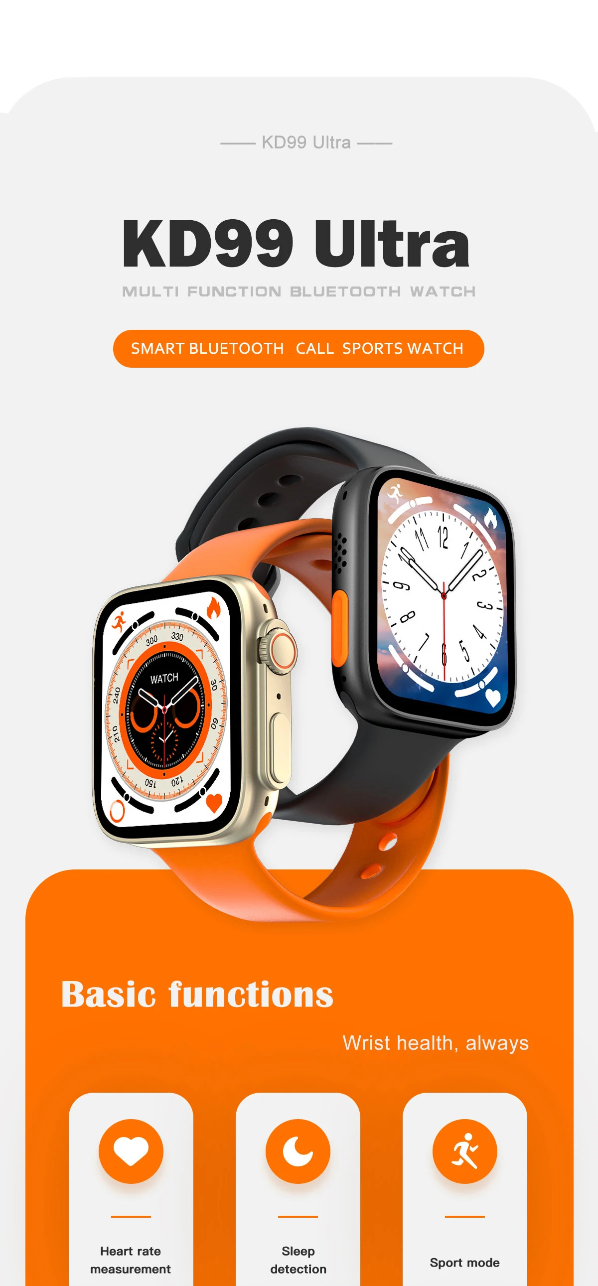 2022 New Model Kd99ultra Smartwatch Series 8 Kd 99 Bracelet 49mm I S8 Kd99 Ultra Smart Watch