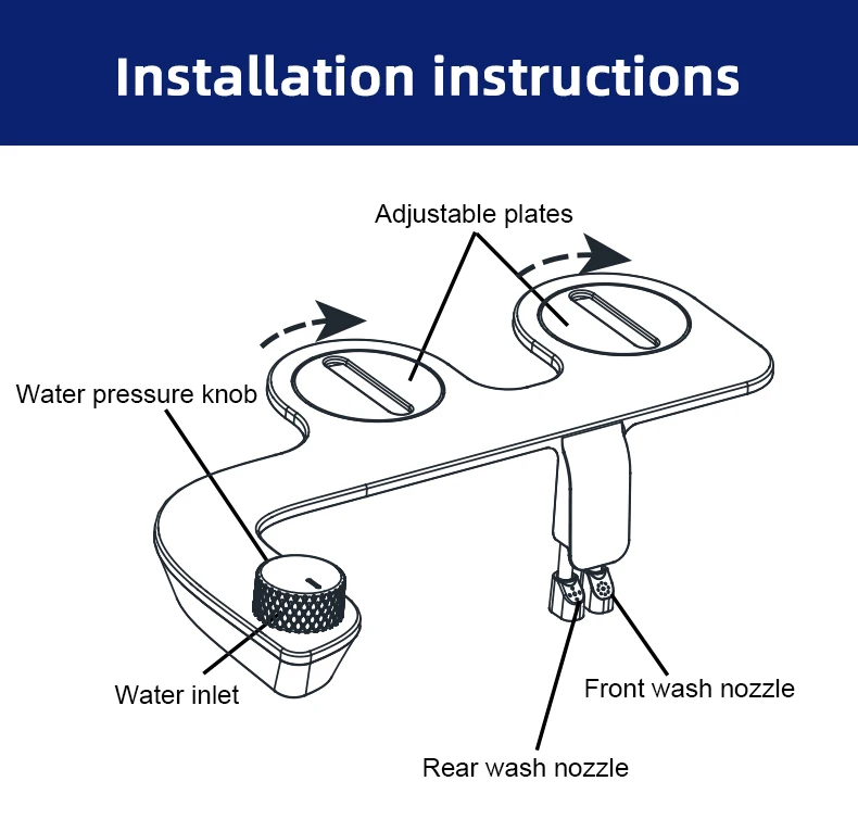 Cold Water Slim Bidet with Dual Nozzle, Custom Postpartum Care Bidet, Bathroom Muslim Toilet Seats For Disabled supplier