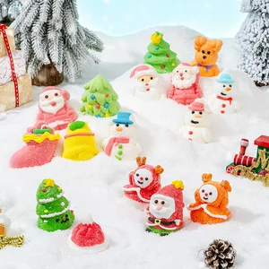 Celebrity 3D Christmas Marshmallow Snack High-Looking Coated Cake Decoration Independent Packaging in Bag