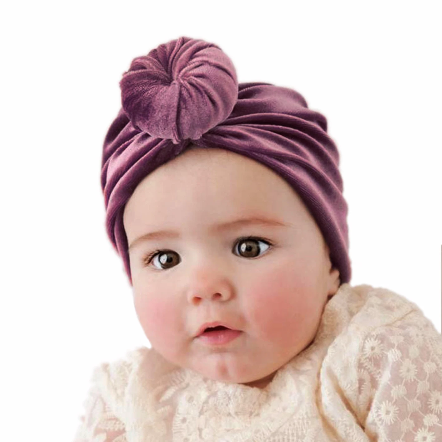 Baby Tulband Pasgeboren Baby Meisje Ziekenhuis Hoed Katoen Peuter Nursery Beanie Headwrap Bohemen Donuts Cap