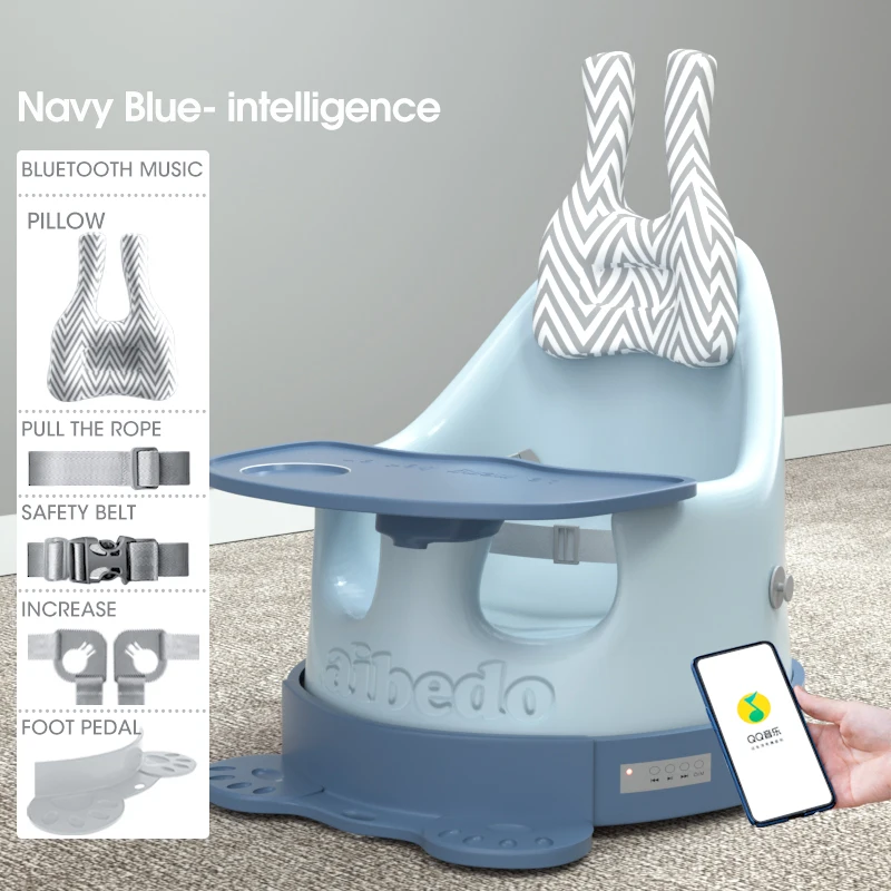 Popular Modern Ins Style Multifunctional Use Switch Baby Auxiliary Dining Chair Soft PU Baby Booster Seat