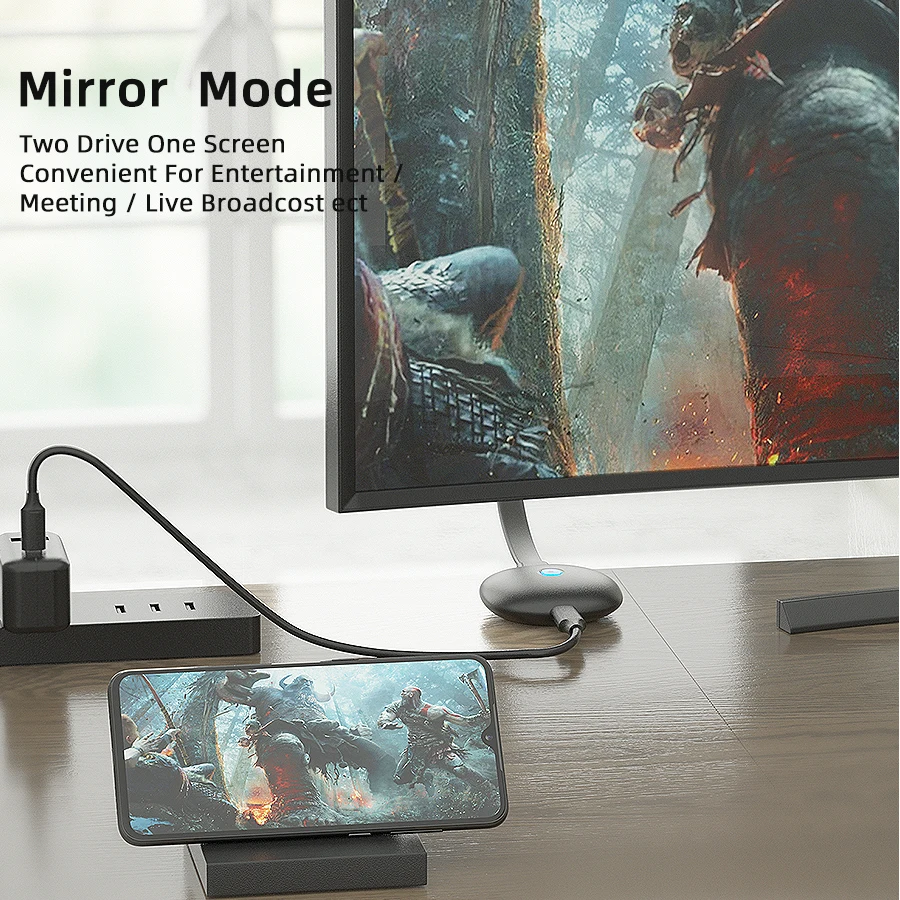 
 Беспроводной адаптер HDMI, Wi-Fi адаптер HDMI, соединитель с поддержкой Airplay DLNA Miracast для iOS, Android, Mac  