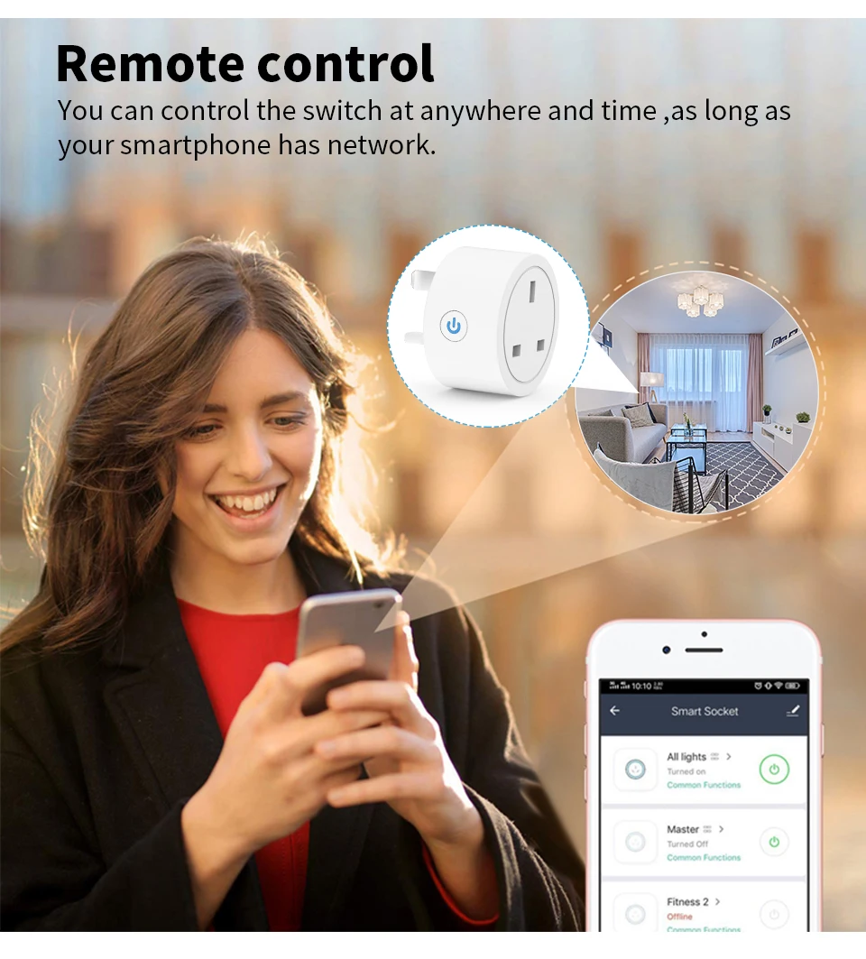 Uk 16a Smart Plug For Homekit Electrical Outlets With Wifi Siri