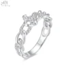 18K Solid White Gold