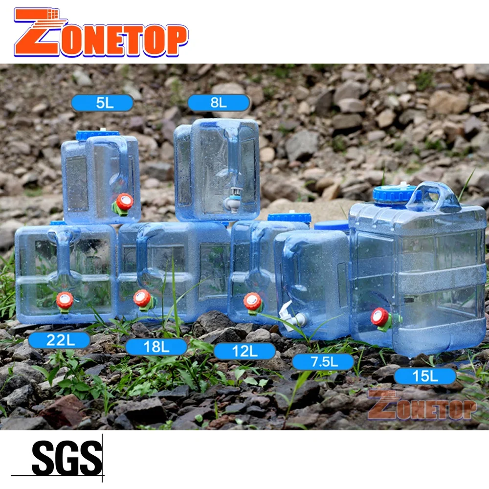 White Transparent 3L 5L 8L 10L 15L Lightweight Portable Flexible Foldable Water Bottle with Spigot