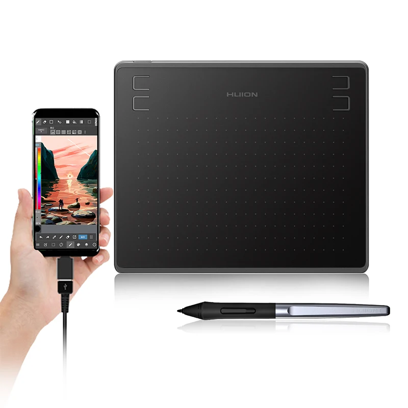 HUION HS64 Professional Signature USB Writing Pad Animation Graphic Drawing  Digital Pen Tablets