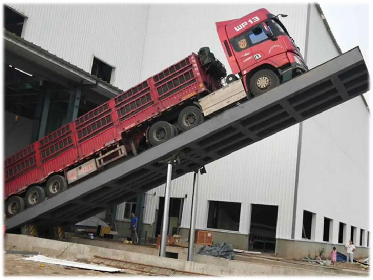 Electronic Hydraulic Truck Loading Scale Special Design Belt Conveyor