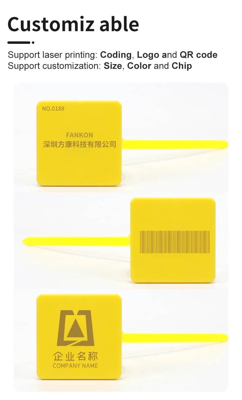 0-5m Read Range Tie Tag Reusable ABS Material UHF RFID Zip Tie Tags for ...