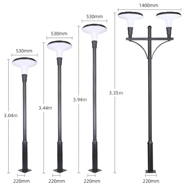 Good Quality Outdoor Light Solar System Powered Available Custom Post Lamp LED Garden Lights