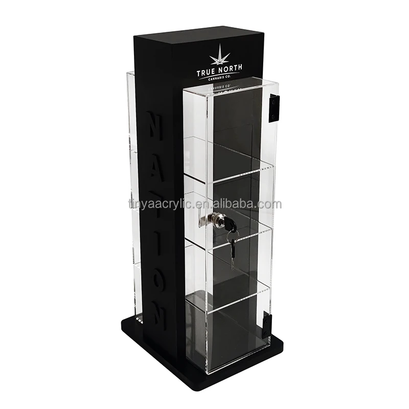 High Quality Custom Acrylic Display Stand With Door And Key Buy
