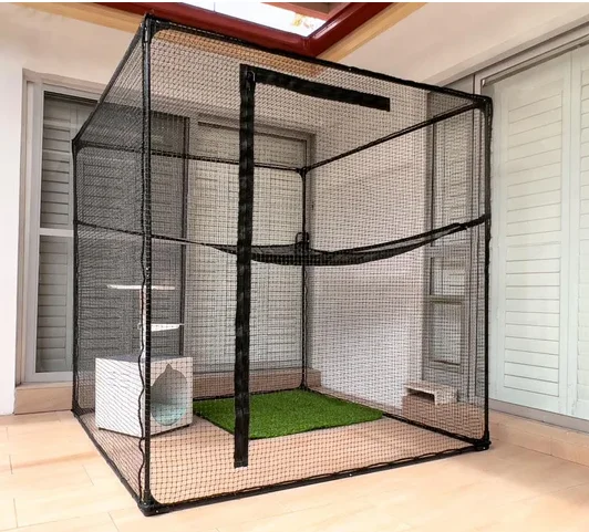 Cat.net Extra Wide Freestanding Cat Enclosure/ Cat Safety Net Anti-Fall Netting for ...