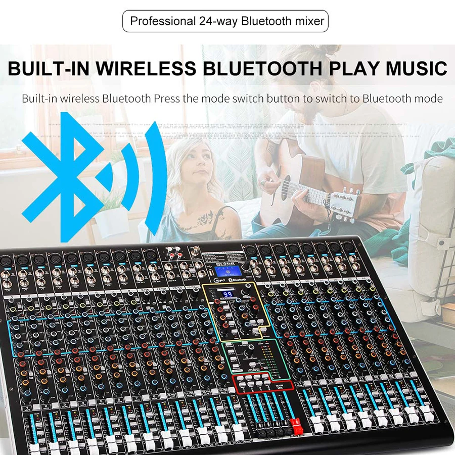 Biner Dx24c Professional Audio Mixer Builtin 99 Kinds Of Dsp Reverb Effect 24 Channel Audio