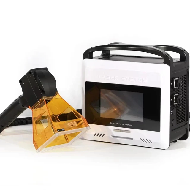 CE Hot Sale Portable Mini Hand-Held Fiber Laser 20W Easy Operation 18kg Weight Touch Screen Laser Marker AI for Metal Marking