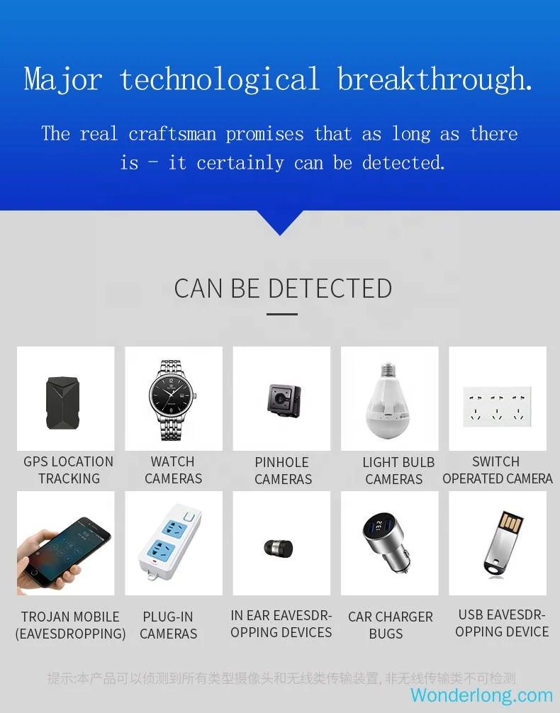 Portable Pen Style WT09 GPS Signal Lens RF Tracker Mini Hidden Camera Signal Detector Finder Anti Spy Bug Detector