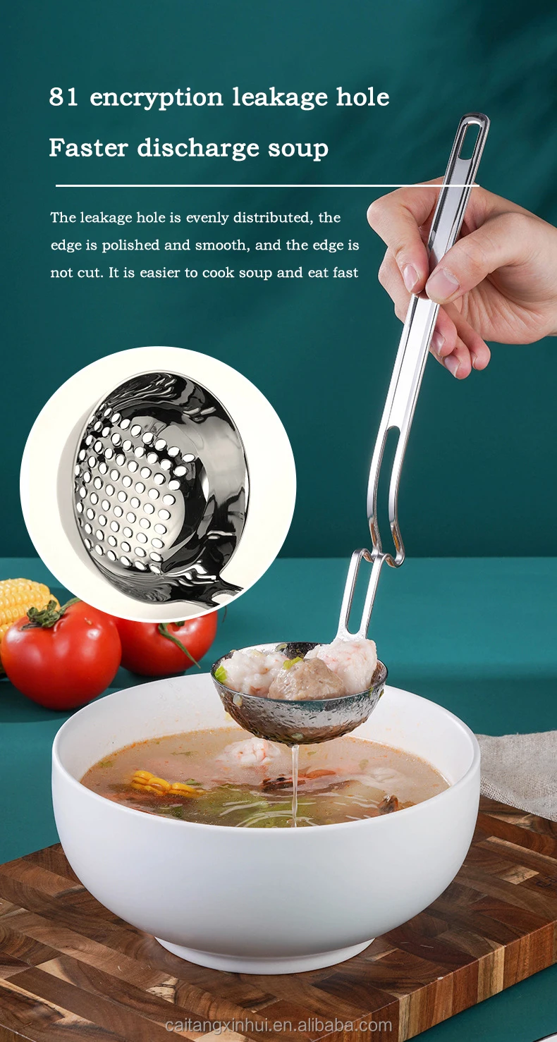 壁勺厨房餐具深化不锈钢火锅餐厅勺子漏勺餐具 - buy stainless steel