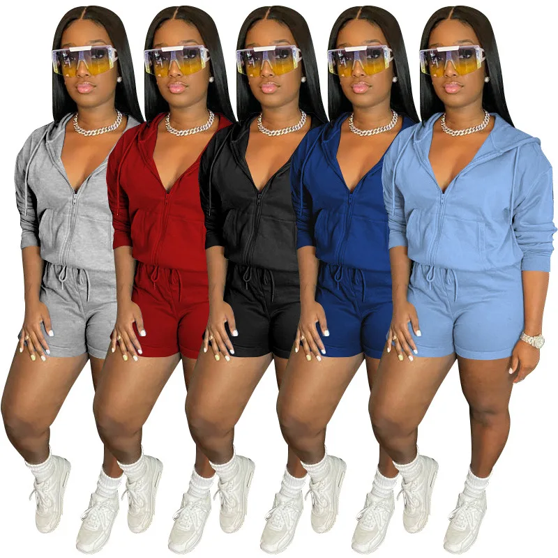 Shorts Pant Set Long Sleeve Women 