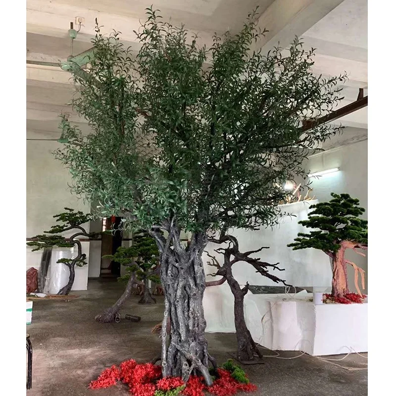 grande sempreverde artificiale vecchio albero di ulivo, a buon mercato ulivo,  320cm di altezza in legno reale grande ulivo per la decorazione interna