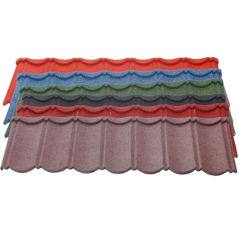 Building Roofing Materials German Technology Lightweight Insulated Colorful Stone Coated Metal Roof Tiles