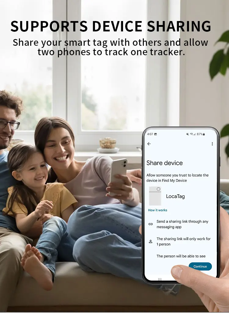 RSH Android Card Wireless Rechargeable Google Find My Device Ultra Thin Smart Wallet Tracker Card Finder for Wallet Passport details