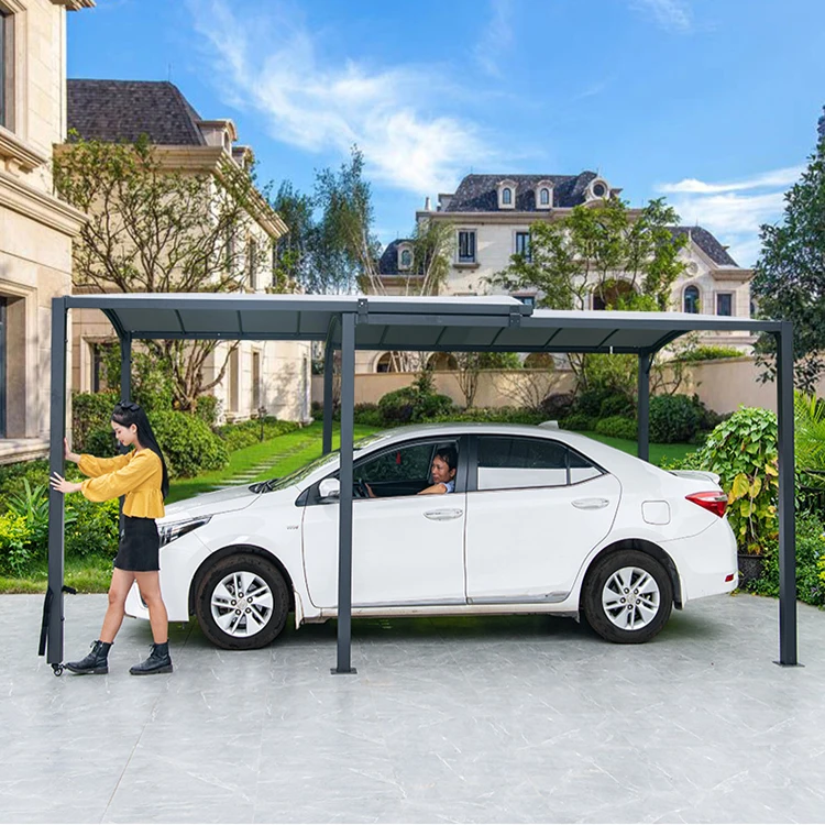 Outdoor Moveable Retractable Awning Canopy - Portable Garage Tent