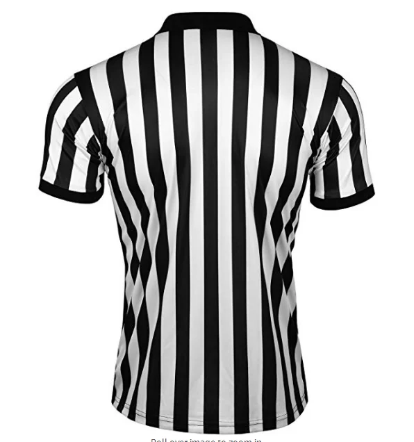 Cheap Custom Sports Black White Stripe Referee Shirt Football Jersey ...