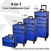 blue makeup trolley case