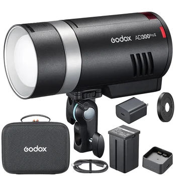 GODOX AD300Pro II TTL HSS Outdoor Flash Light Strobe Professional 300W Power Flashes Bi-Color Modeling Light Portable Wireless