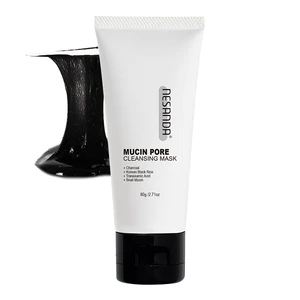 Hot Selling OEM ODM Natural Bamboo Charcoal Deep Cleansing Nose Black Head Moisturizing Hydrating Black Mud Mask