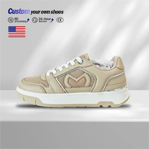 Custom Original Quality Brand Women's Lace-Up Anti-Slip Casual Walking Shoes Yellow Fashion Trend Lightweight Mesh Lining