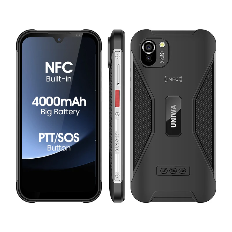 2025 4G Rugged Smartphone NFC Dual Band WiFi MT6761 Quad Core Android 12 3GB 32GB LTE GSM HD Screen Gaming Shockproof Features