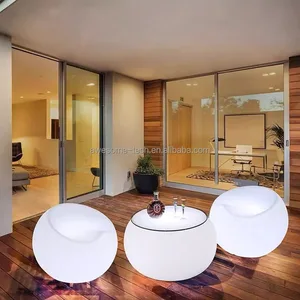 LED bar Cocktail Table Decorative Round Shaped Patio Table Glowing Courtyard Outside Waterproof Furniture