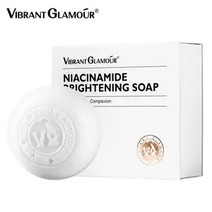 Private Label Brightening Deep Clean Exfoliator Facial Cleanser Body Wash Bath Bleaching Niacinamide Whitening Soap