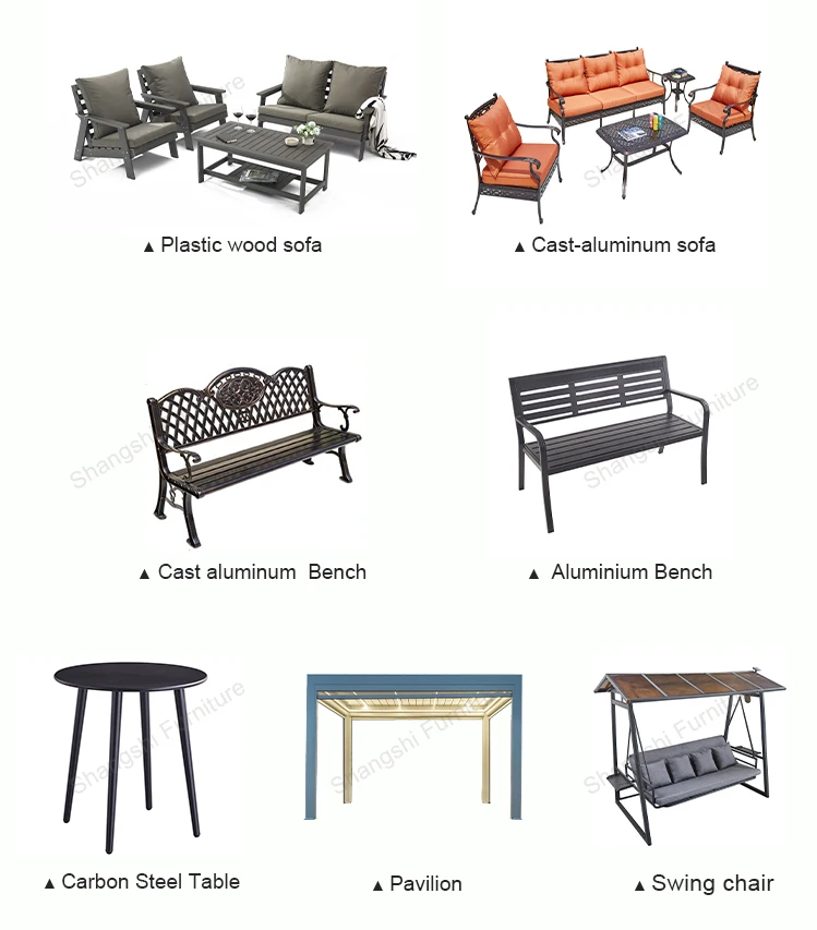 Outdoor Patio Dining Picnic Table And Chair Garden Set Plastic Wood