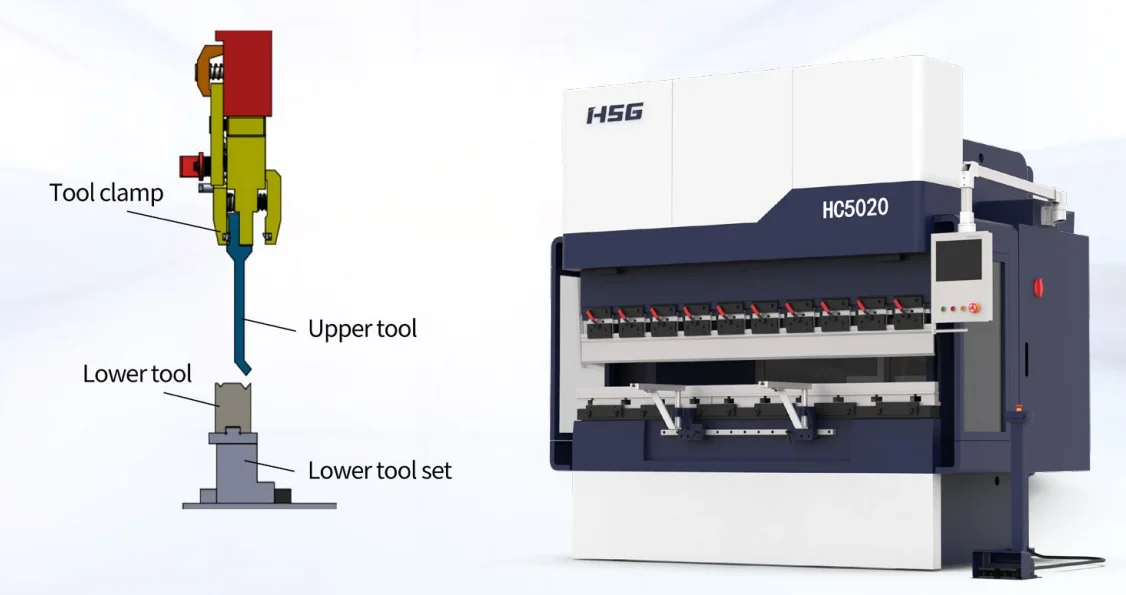 Metal Sheet Bending Machine with Safety Light Curtain Plate Metal Bender Factory Sales