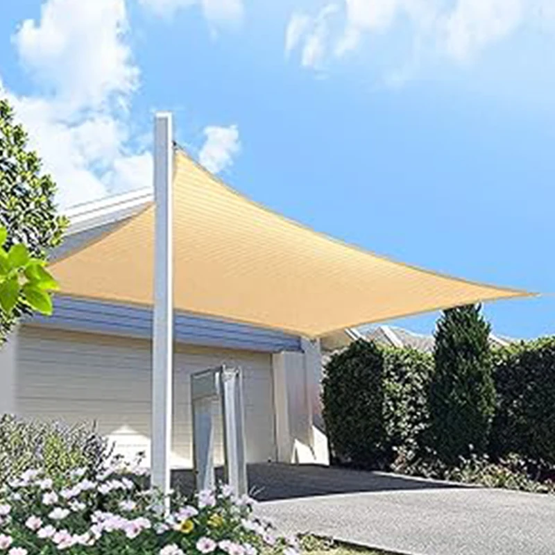 Large HDPE Shade Sails Outdoor Canopies Sun Anti UV Shading Nets Garden Boat Courtyard Windproof Shading Sail