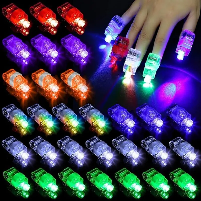 LED Colorful Luminous Ring Light Finger Flash Toy and Gift for Parties for Ice Sculpture Sashimi Cheer Decorations