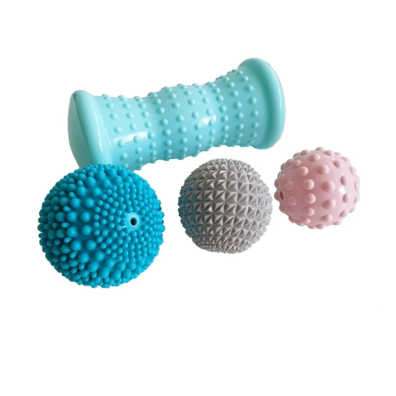 Hot Made in China Set Double Spiky Massage Ball and Foot Massage Roller Set