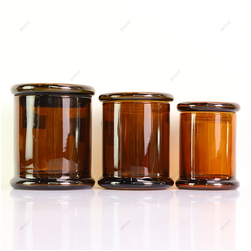 Wholesale Heat Resistant Clear Colored Libbey StatusStorage Canister  Glass Jars Candle Glass Jar Empty for Candle Making