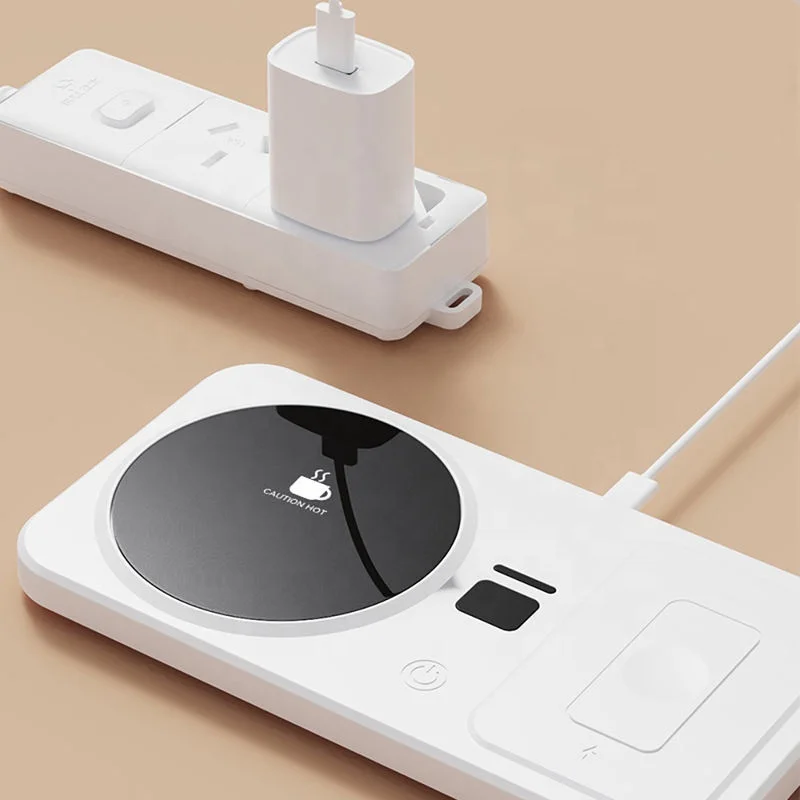 New Four-in-one Multi-functional Household Smart Temperature-controlled Cup Holder Mobile Phone and Watch Wireless Charging and 5