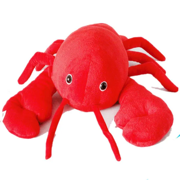 Red Soft Shrimp Plush Toy Cute Promotional Puppet Plush Lobster Toy
