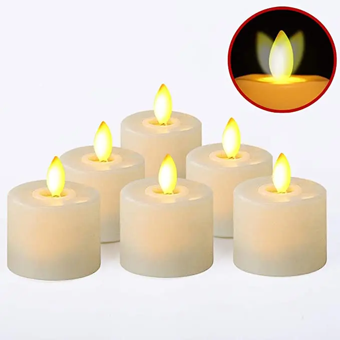 Hot Sale Battery Operated Flickery Flameless Plastic Led Tealight