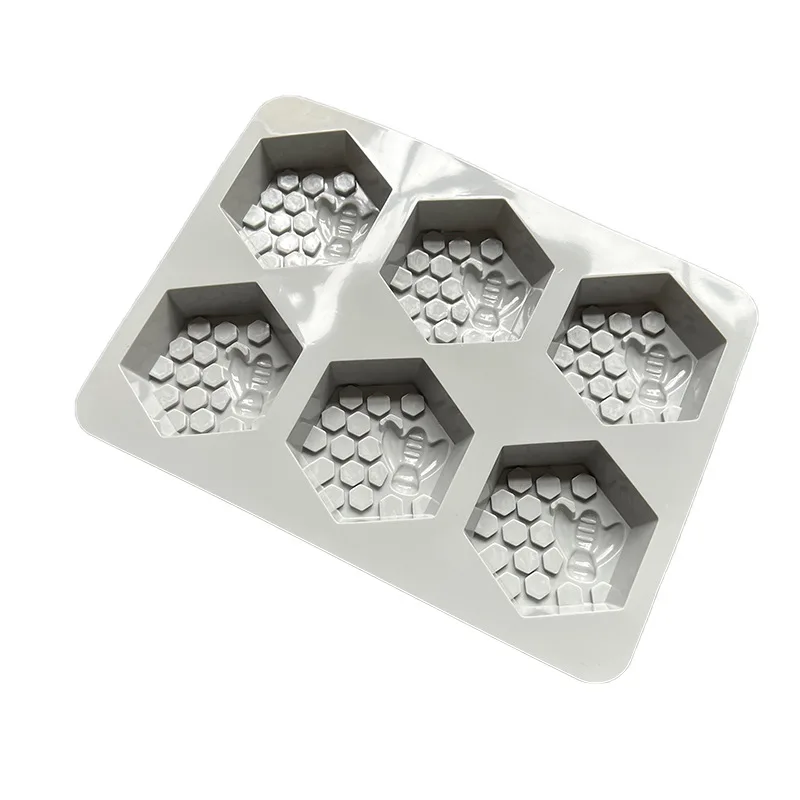 Hot-Selling 6-Grid Silicone Honeycomb Mold Hexagonal DIY Baking Tools for Cake and Soap for Creative DIY Kitting