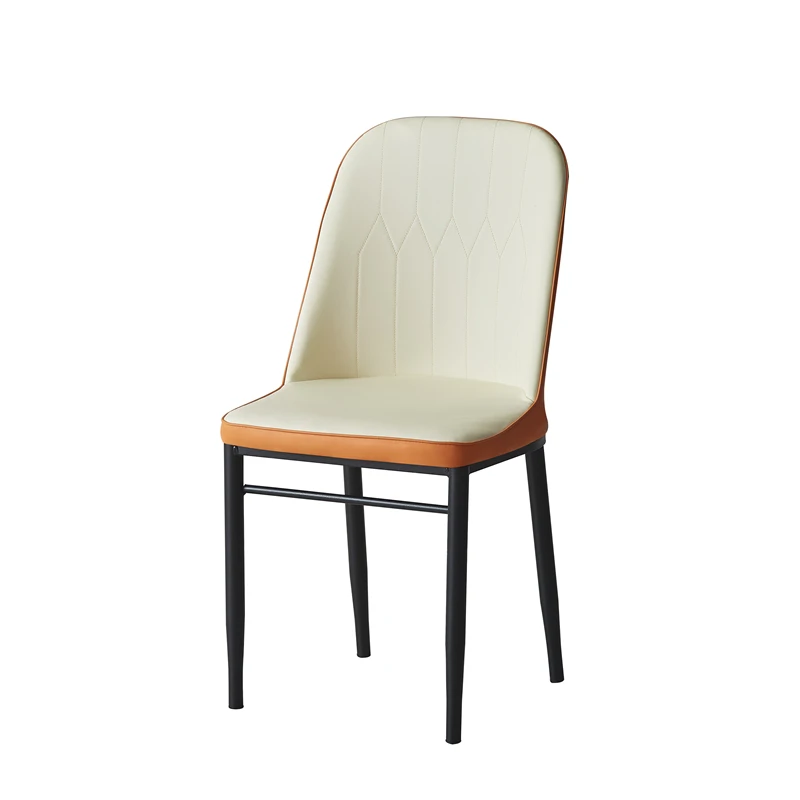 Free Sample Dining Modern Pu Gold Metal Leg Tufted Luxury Chair
