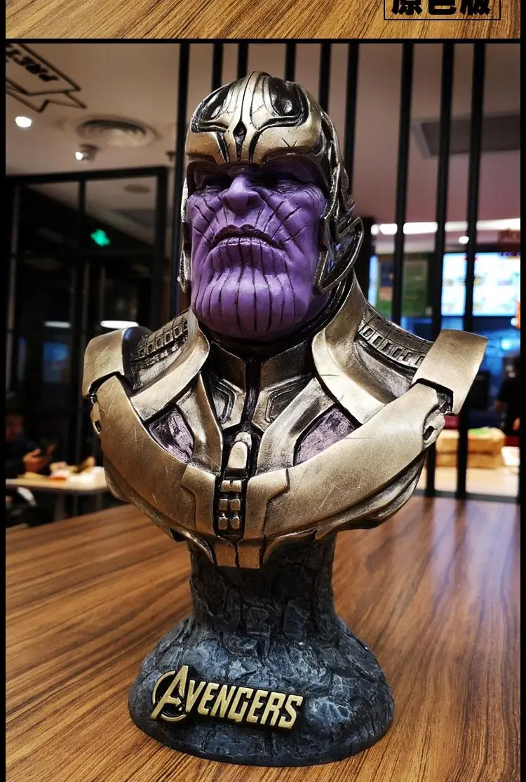 Life Size Thanos Action Figure Bust Sculpture - Marvel Resin