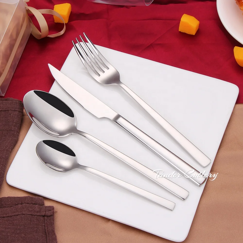Elegant Silverware Set for Restaurants Reusable Durable