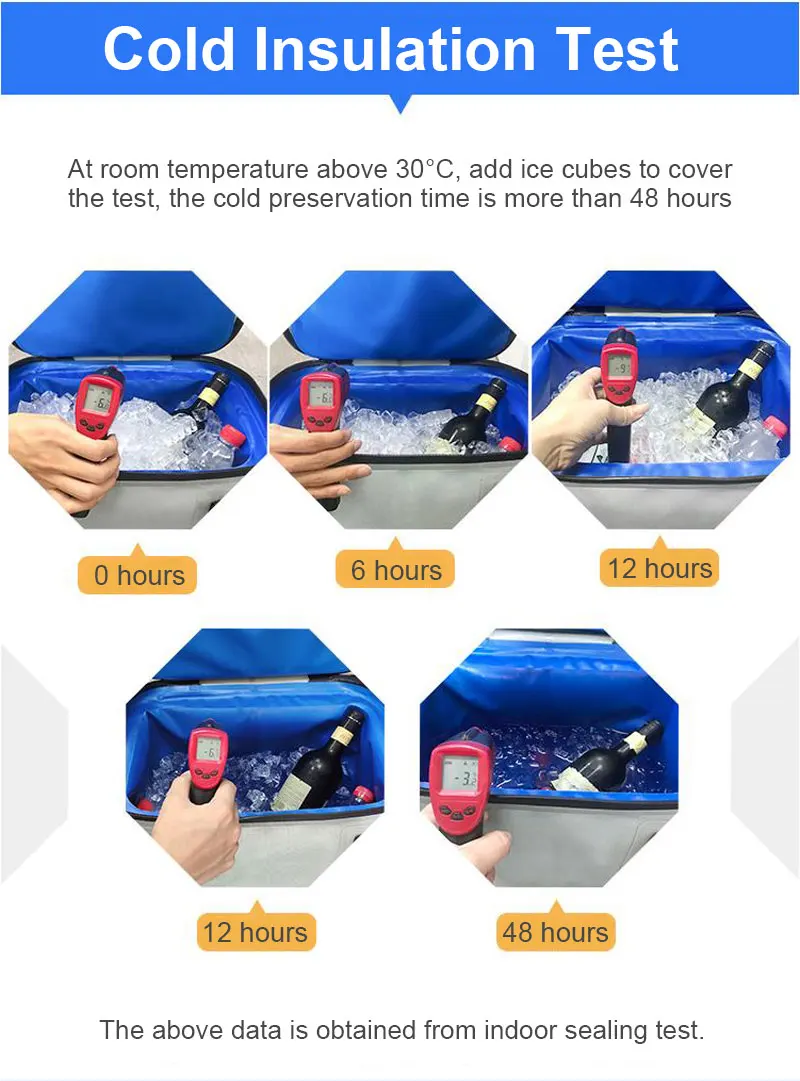 Lunch Cooler Bag for Camping Outdoor Hiking Insulated Cooler bag ,3 days Ice life leakproof Wine Cooler Bag