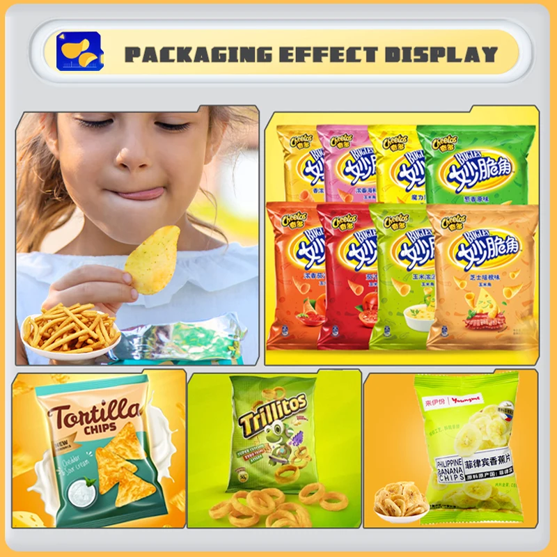 Automatic Vertical Small Nitrogen Snack Puffed Food Popcorn Potato Chips Filling and Packing Machine Packaging Machine for Snack