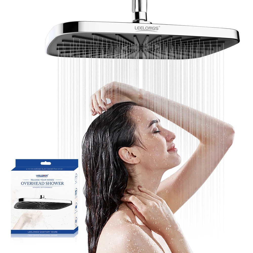 Chromed Matte Black Shower Head Rainfall Large Ceiling Mount Shower Head For Bathroom Buy