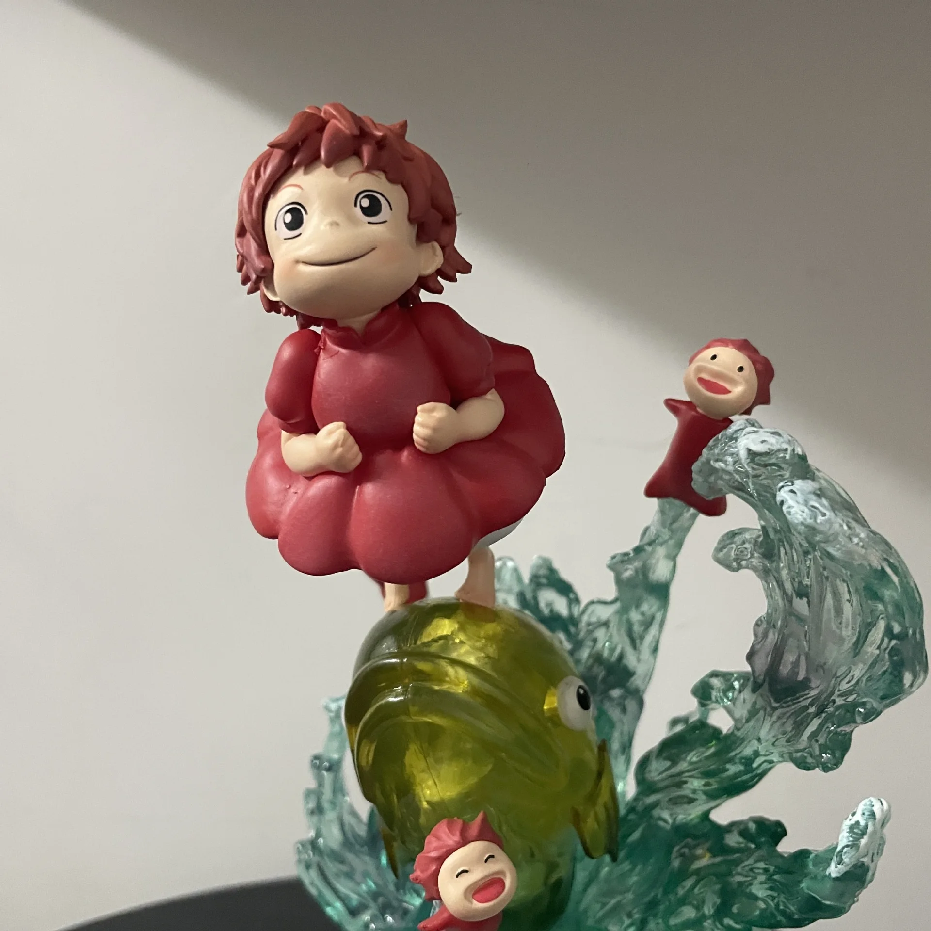 21CM Ponyo Figurine - Cute Girl Anime PVC Model Doll with Light