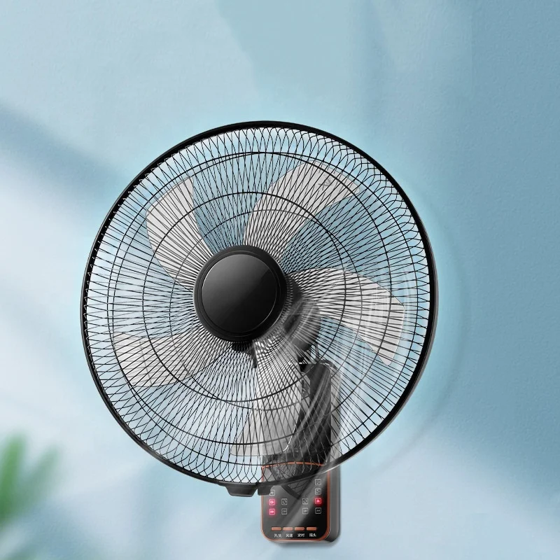 Industrial 16"18" 20Inch 60W AC Electric Rechargeable Wall Fan with Timing Swing Remote Control 5 Blades for Household Use
